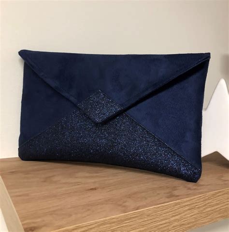 navy blue clutch purse